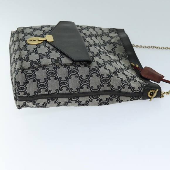 CELINE Triomphe Canvas Shoulder Bag Gray - Picture 4 of 13